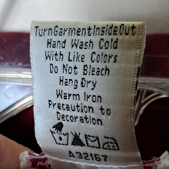 Quacker Factory - Red Velvet Snowman Jacket - Size 2X - Winter Snow Flakes - Picture 14 of 14